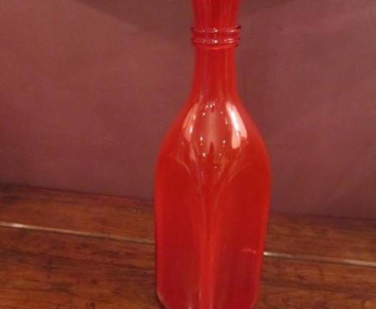 Arts & Crafts Red Glass Carafe - Image 1