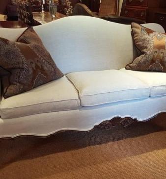 Fine Quality Victorian Linen Covered Sofa