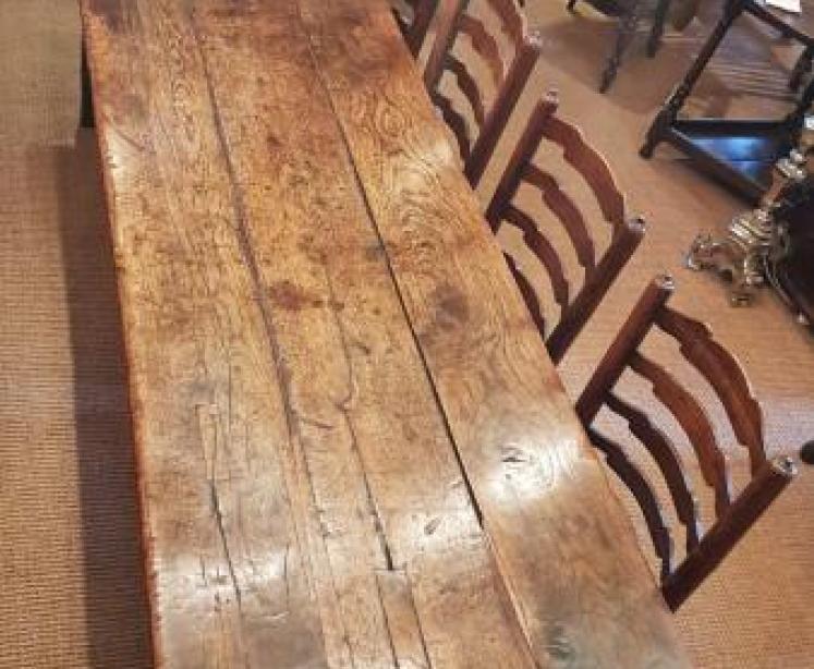 George II Oak Ten Seat Refectory Table  - Image 6