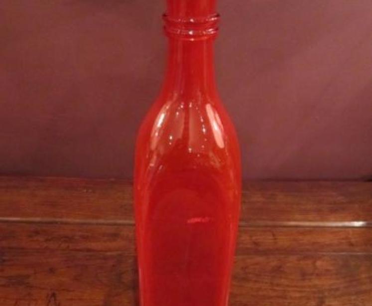 Arts & Crafts Red Glass Carafe - Image 5