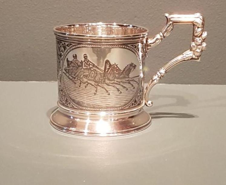 Russian Silver and Niello Tankard - Image 1
