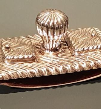 Victorian Silver Blotter and Stamp Holder