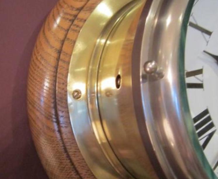 Superb Victorian Brass London Ship's Wallclock - Image 2