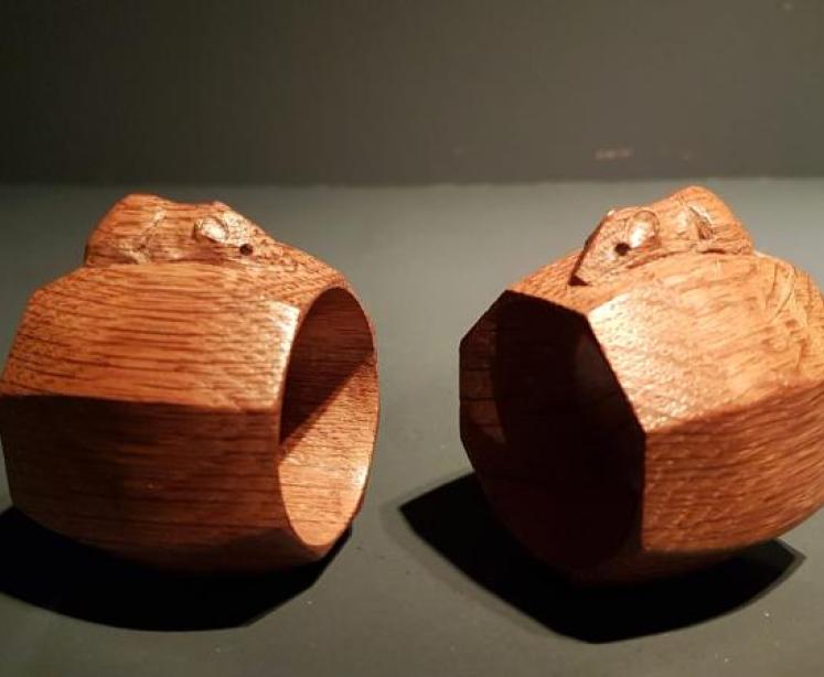 Matching Pair of Mouseman Napkin Rings - Image 1