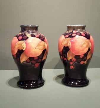 Matching Pair of Moorcroft Pomegranate Vases