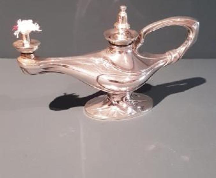 Art Nouveau Silver Francis Metalwork Table Light - Image 1