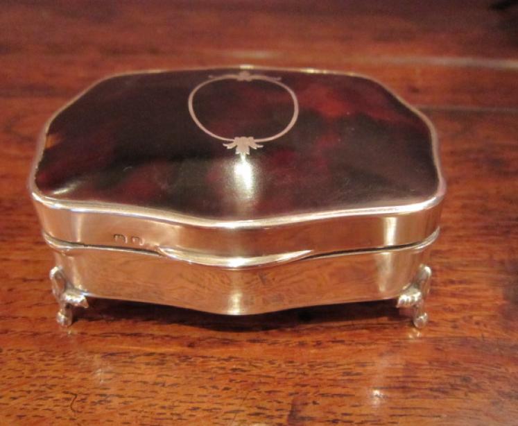 High Quality George V Silver & Tortoiseshell Jewel Box - Image 5
