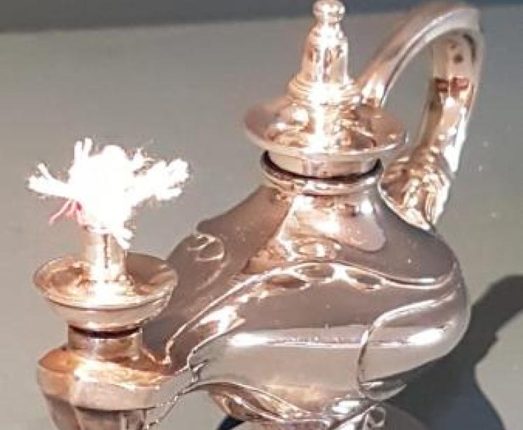 Art Nouveau Silver Francis Metalwork Table Light - Image 2