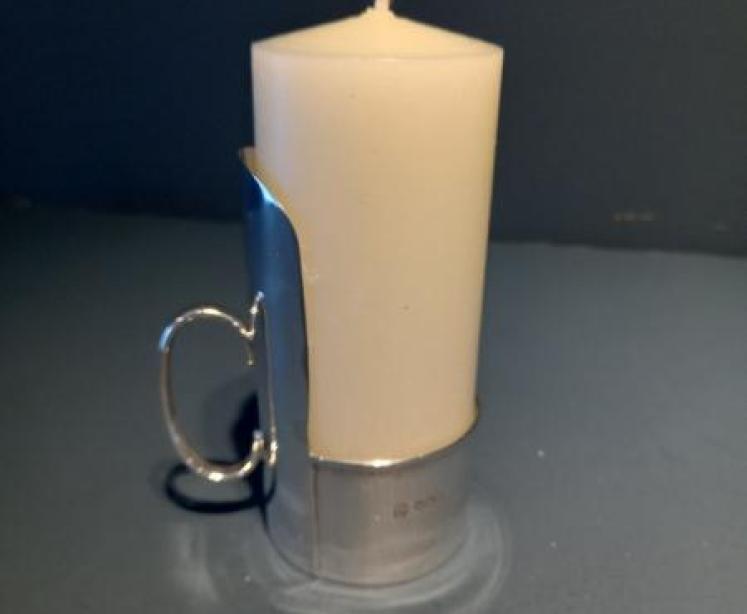 Antique Sheffield Silver Candle Holder - Image 1
