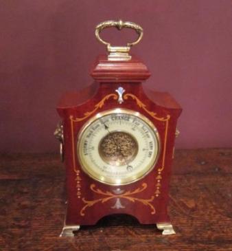 Top Quality Victorian Inlaid Desk Top Barometer