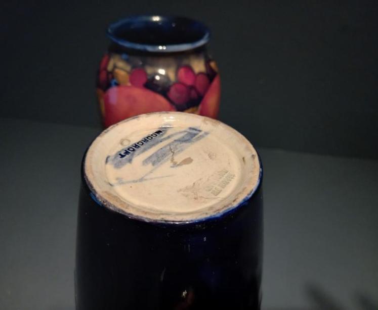 Pair of Antique Moorcroft Seeded Pomegranate Vases - Image 5