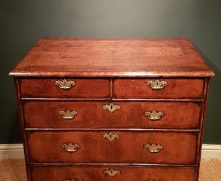 William and Mary Period Walnut Chest of Drawers - Image 1