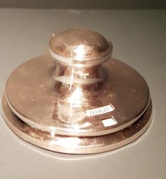 Rare Exeter Silver Ink Well and Perpetual Calendar