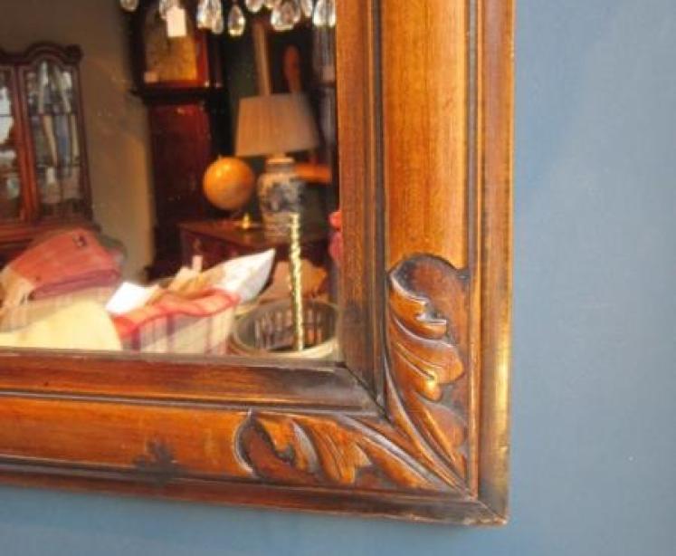 Decorative Victorian Walnut Framed Wall Mirror - Image 2