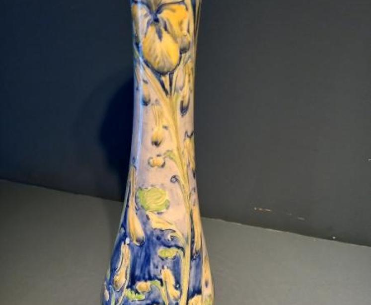 Antique McIntyre Moorcroft Violet Pattern Vase - Image 3