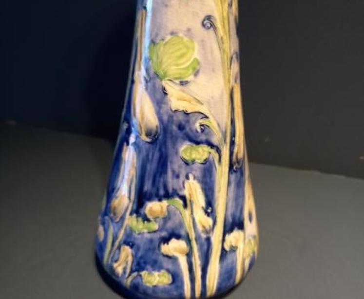 Antique McIntyre Moorcroft Violet Pattern Vase - Image 5