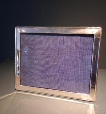 Large Antique Chester Silver Photo Frame