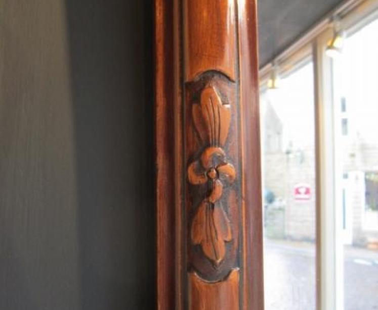 Decorative Victorian Walnut Framed Wall Mirror - Image 4