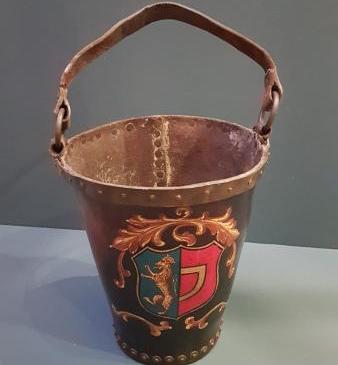 Superb Antique Leather Fire Bucket
