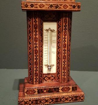 Fine Quality Victorian Tunbridge Ware Thermometer