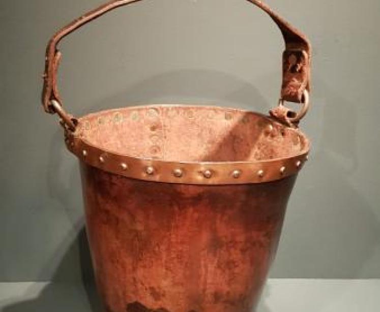 Early Victorian Leather Fire Bucket - Image 1