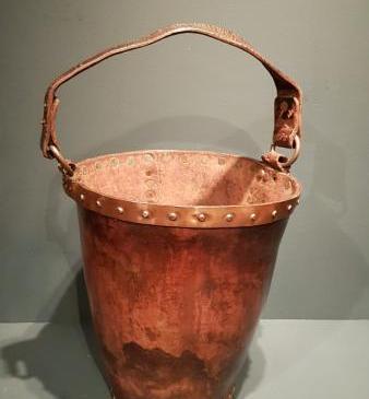 Early Victorian Leather Fire Bucket