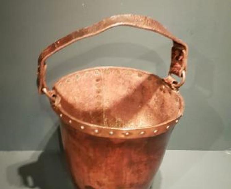 Early Victorian Leather Fire Bucket - Image 6