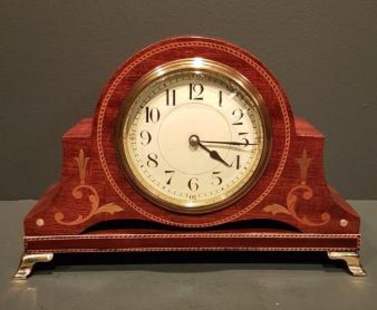 Superb Victorian Mahogany Inlaid Mantel Clock - Image 1
