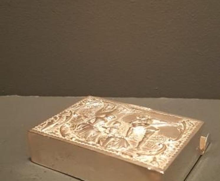 Superb Victorian Cast Silver Playing Card Case - Image 2