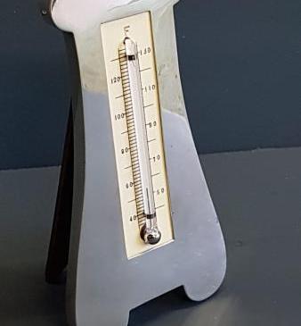  Edwardian Solid Silver Desk Top Thermometer
