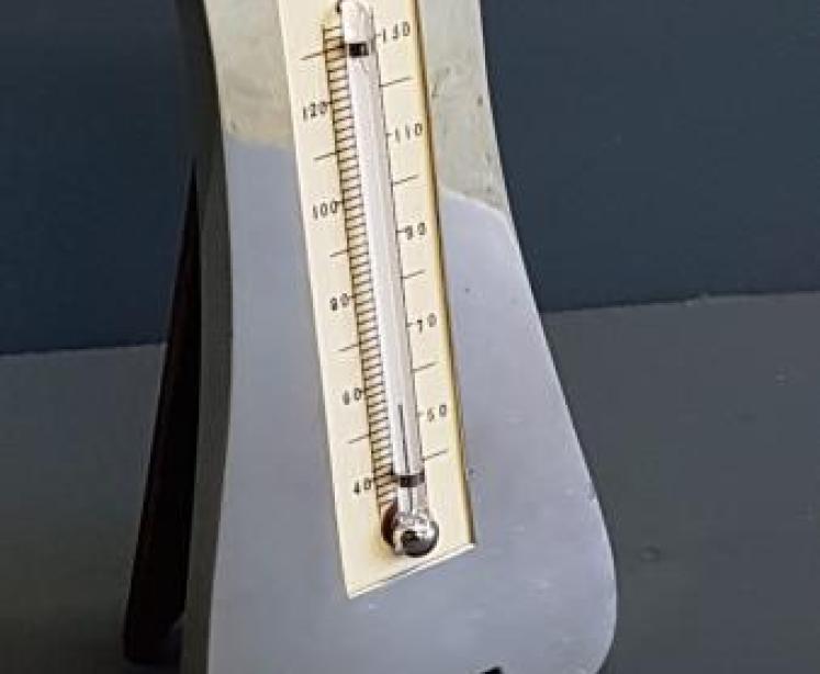  Edwardian Solid Silver Desk Top Thermometer - Image 1