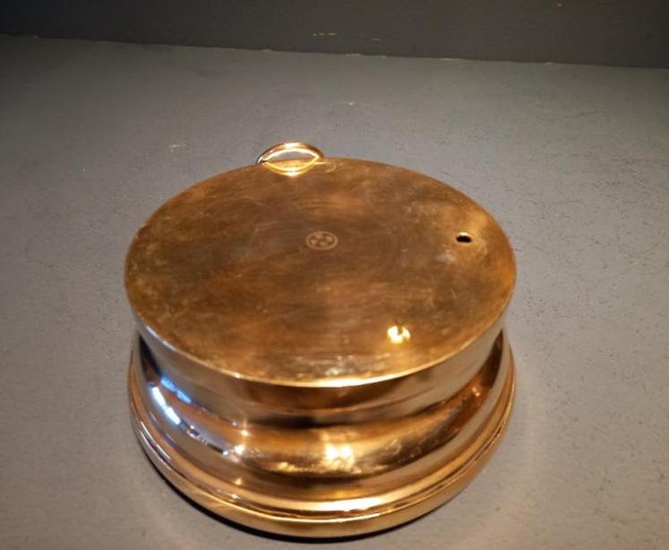 Superb 19th Century Clouds Enamel Dial Marine Barometer - Image 6