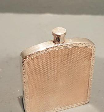 George V Car Radiator Silver Cologne Flask