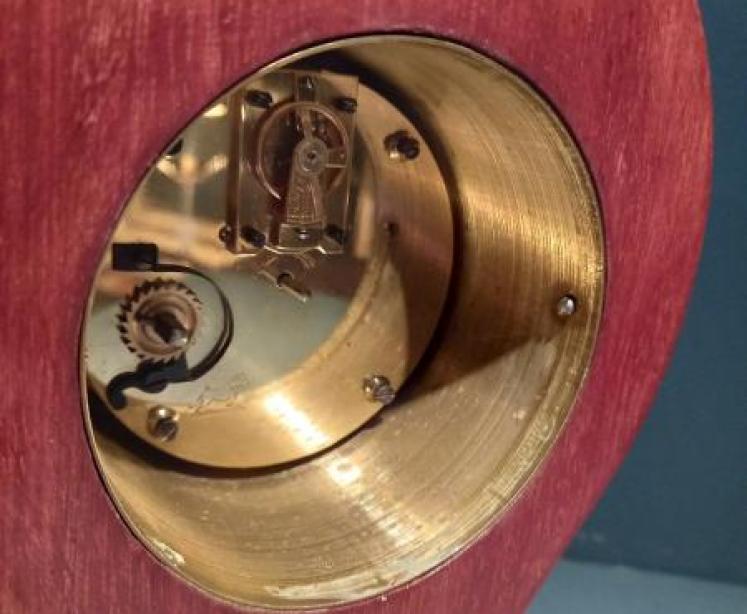 Superb Edwardian Inlaid Scalloped Top Mantel Clock - Image 5