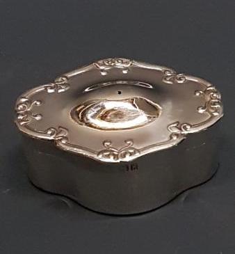 Art Nouveau Silver Pill Box