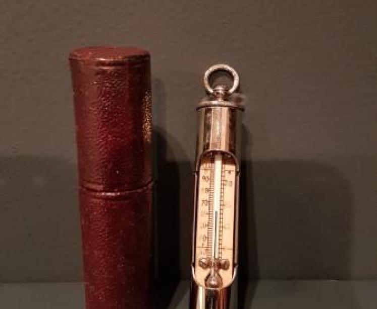 Late Victorian Portable Thermometer and Case - Image 1