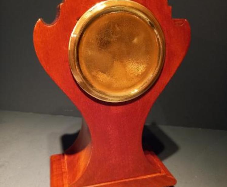 Antique Fruitwood Inlaid Mappin & Webb Exhibition Clock - Image 6