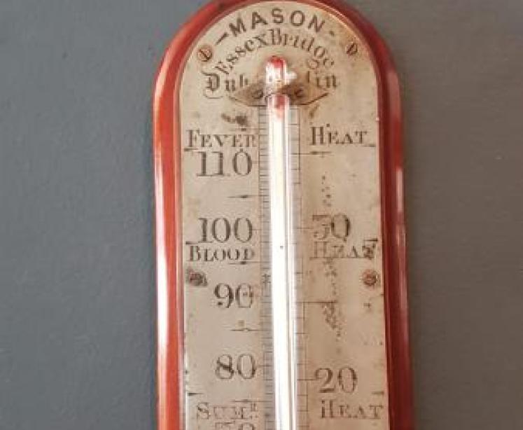 Large Mid 19th Century Dublin Wall Mounted Thermometer  - Image 7