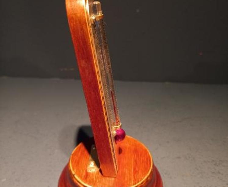 Edwardian Period Inlaid Desk Top Thermometer - Image 4