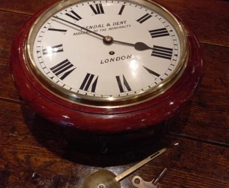Antique Kendal & Dent Fusee Wall Clock - Image 4