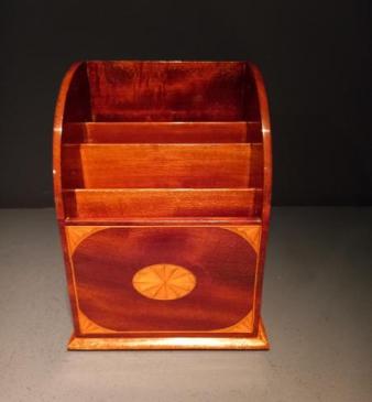 Antique Sheraton Inlaid Letter Rack