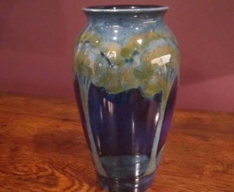 Tall Moorcroft Moonlit Blue vase - Image 1
