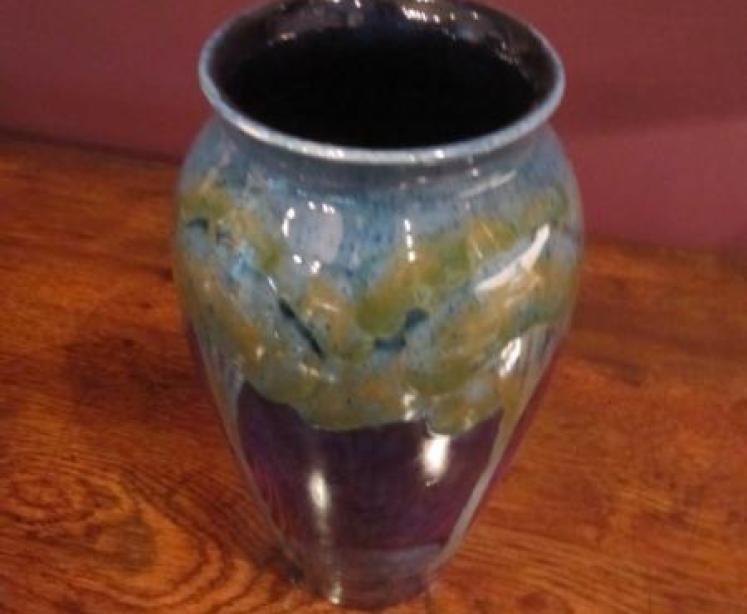 Tall Moorcroft Moonlit Blue vase - Image 2