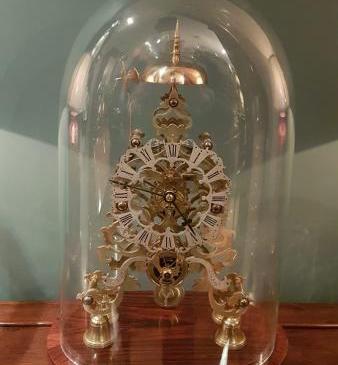 Superb Victorian Rosewood Dent of London Skeleton Clock