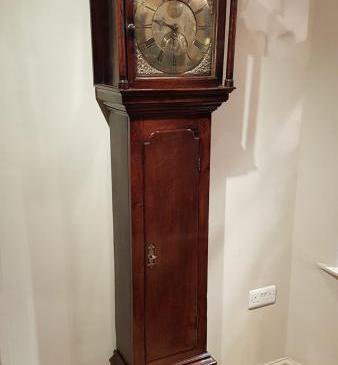 George III Period Oak Jonas Barber Clock