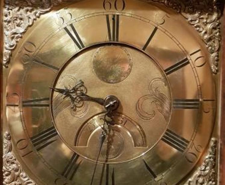 George III Period Oak Jonas Barber Clock - Image 4