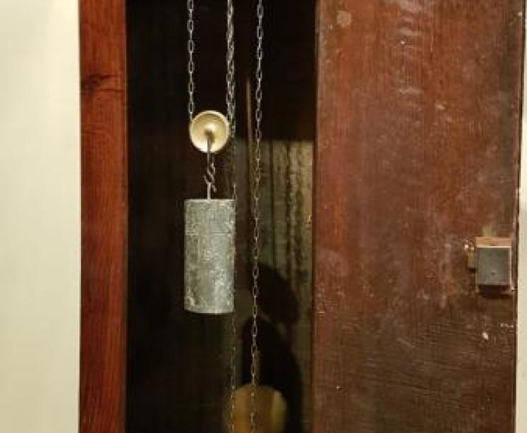 George III Period Oak Jonas Barber Clock - Image 6