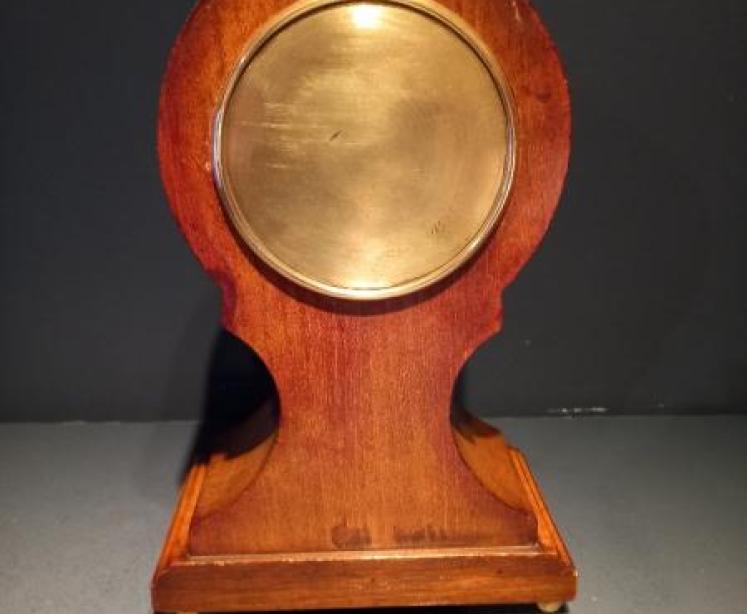 Late Victorian Sheraton Inlaid Balloon Shaped Mantel Clock - Image 4