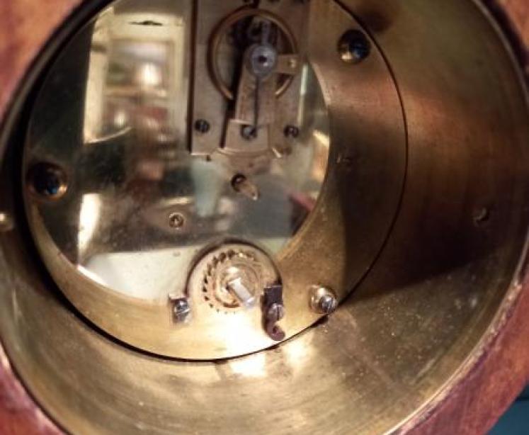 Late Victorian Sheraton Inlaid Balloon Shaped Mantel Clock - Image 5