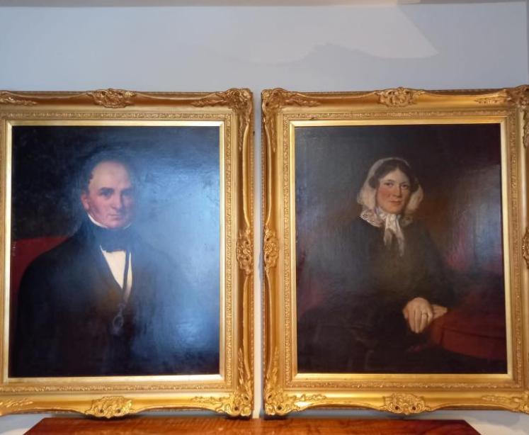 Pair of Victorian Oil on Canvas Portraits - Image 1